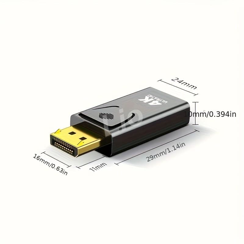 DP-დან HDMI-ზე ადაპტერი (Male to Female), 4K მაღალი გარჩევადების ვიდეო — 4
