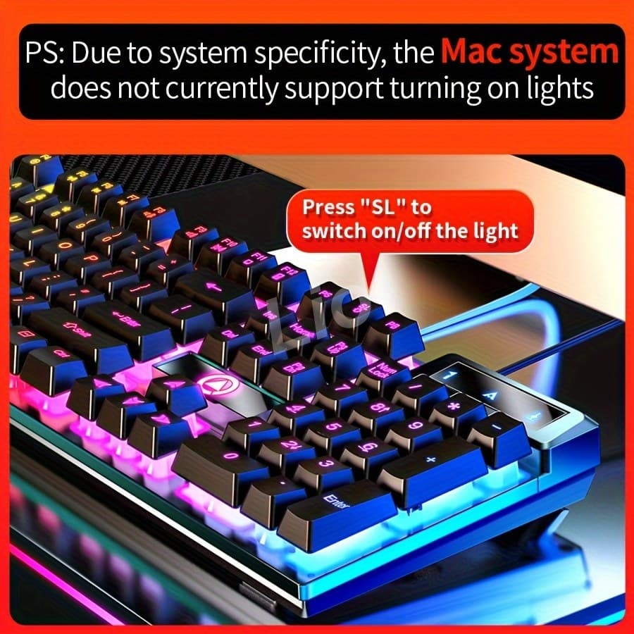 USB სადისკრო USB განათების კლავიატურა გეიმინგისთვის და ოფისისთვის