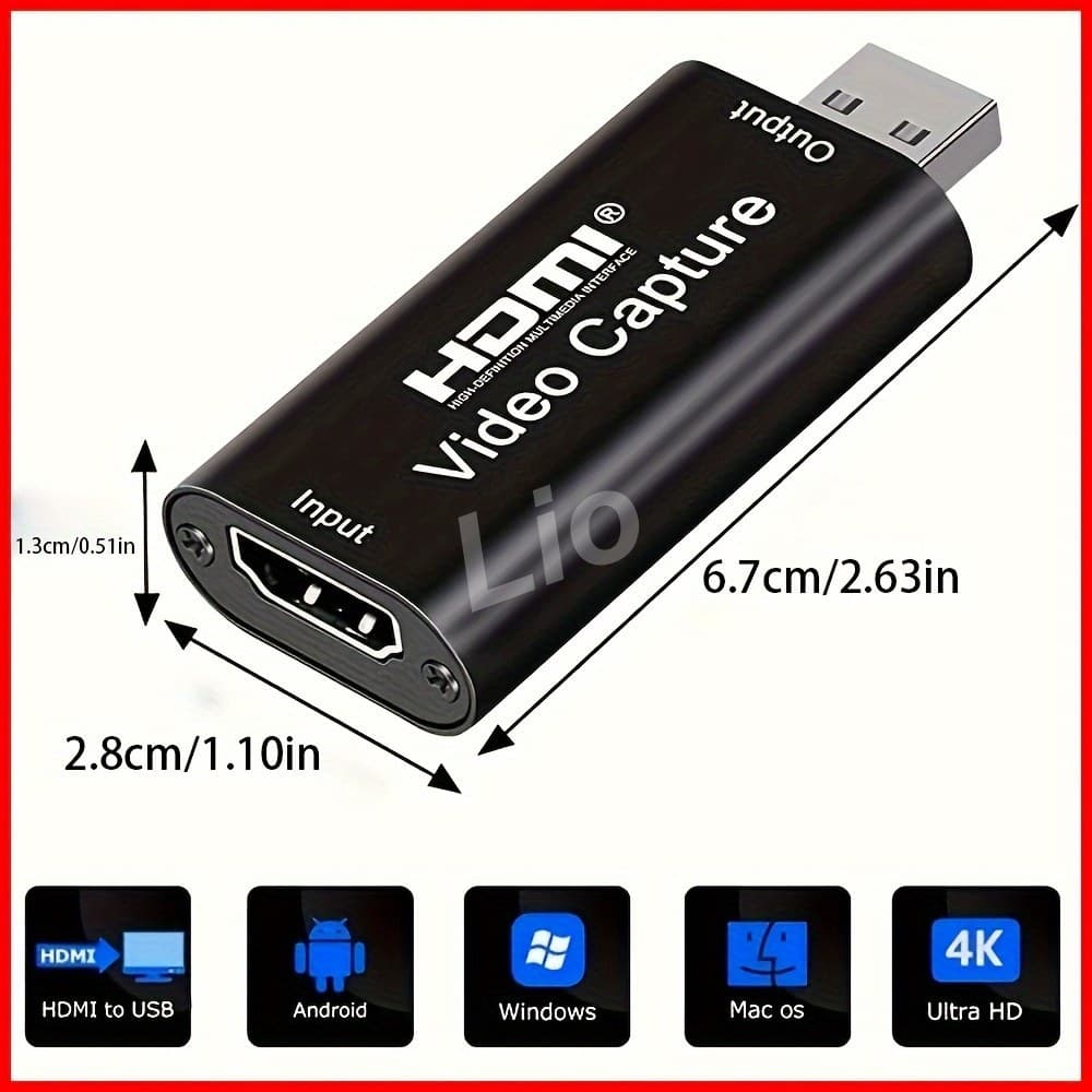Compact 4K HDTV სტრიმინგისა და ჩაწერის კამერა