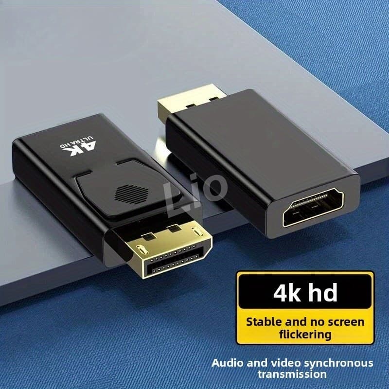 DP-დან HDMI-ზე ადაპტერი (Male to Female), 4K მაღალი გარჩევადების ვიდეო