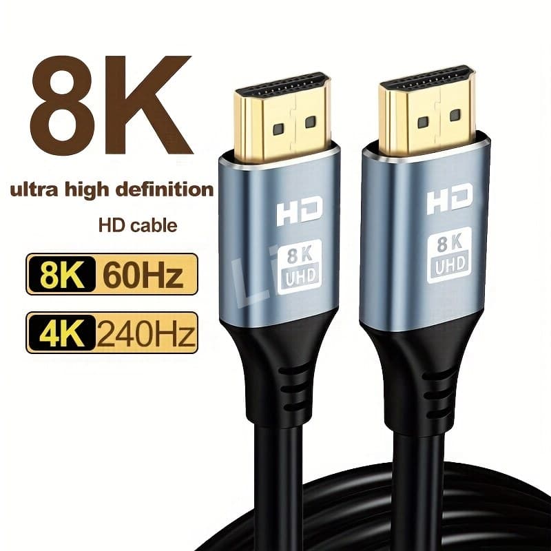 8K HDTV HDMI კაბელი (1m, 1.5m, 2m)