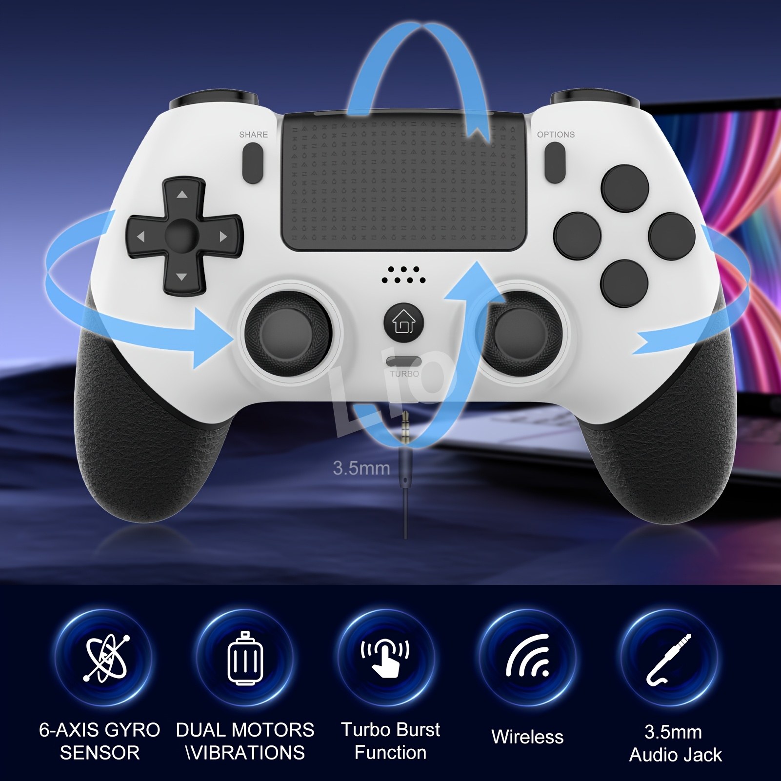 PS4 Pro PC დისტანციური მართვის გეიმპადი — 4