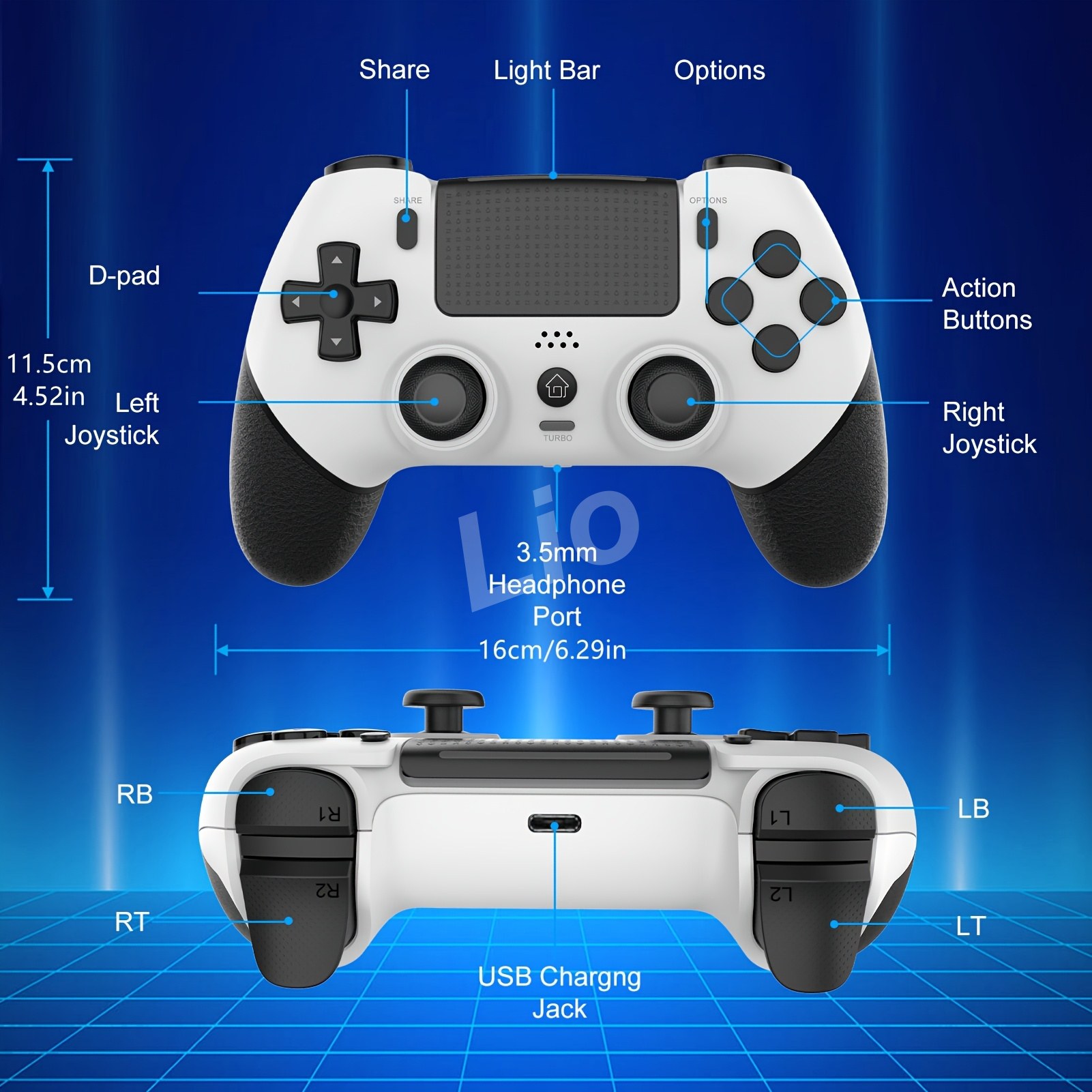 PS4 Pro PC დისტანციური მართვის გეიმპადი — 3